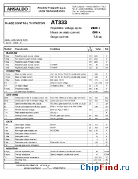 Datasheet AT333 производства Power Semiconductors